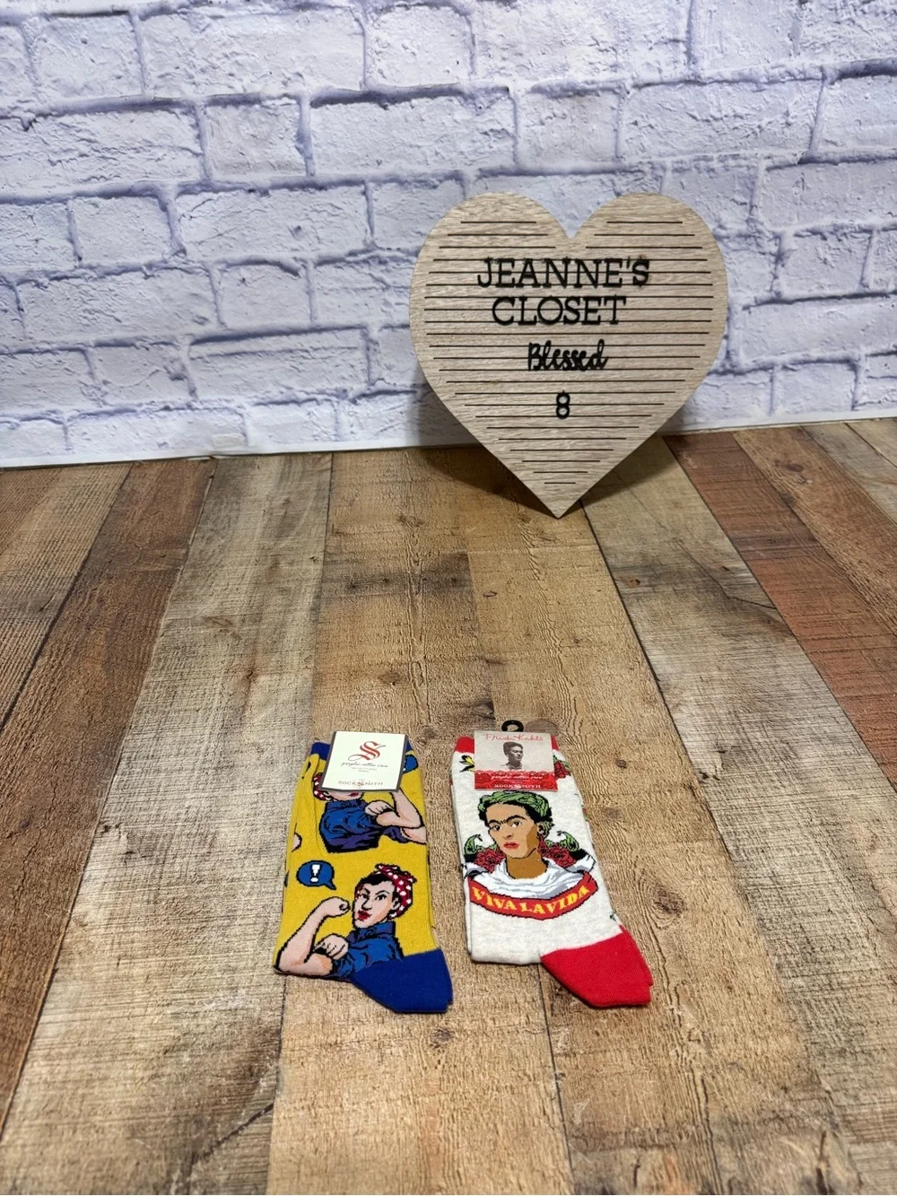 Socksmith Women’s Graphic Crew Socks Bundle – Rosie the Riveter + Frida Kahlo |